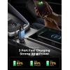 imageCar Charger USB C Fast Charging Retractable for iPhone 16 15 Pro Compact 75 Less Space 57W Fast Type C Car Charger Car Accessories Adapter for iPhone 16 15 Pro Max Samsung Galaxy S2524 AndroidBlue