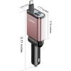 imageCar Charger USB C Fast Charging Retractable for iPhone 16 15 Pro Compact 75 Less Space 57W Fast Type C Car Charger Car Accessories Adapter for iPhone 16 15 Pro Max Samsung Galaxy S2524 AndroidPink