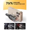 imageCar Charger USB C Fast Charging Retractable for iPhone 16 15 Pro Compact 75 Less Space 57W Fast Type C Car Charger Car Accessories Adapter for iPhone 16 15 Pro Max Samsung Galaxy S2524 AndroidBlack