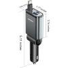 imageCar Charger USB C Fast Charging Retractable for iPhone 16 15 Pro Compact 75 Less Space 57W Fast Type C Car Charger Car Accessories Adapter for iPhone 16 15 Pro Max Samsung Galaxy S2524 AndroidGrey
