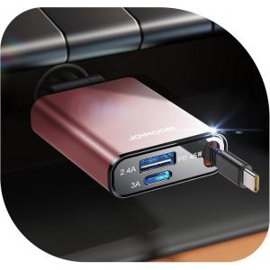 imageCar Charger USB C Fast Charging Retractable for iPhone 16 15 Pro Compact 75 Less Space 57W Fast Type C Car Charger Car Accessories Adapter for iPhone 16 15 Pro Max Samsung Galaxy S2524 AndroidPink