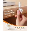 image8Pack Cord Organizer JOYROOM Silicone Cable Clips 1s SideSnap Lock Desktop Cable Management Adhesive Phone Charger Wire Keeper for Nightstand Office Workspaces Desk Organization Home AccessoriesWhite