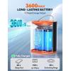 imageJOYROOM Portable Air Pump for Inflatables with 3600 mAh Battery ampamp Camping Light UltraFast and Mini Electric Air Pump Inflate Deflate for Air Mattress Pool Floats Vacuum Storage Bags Camping Bed