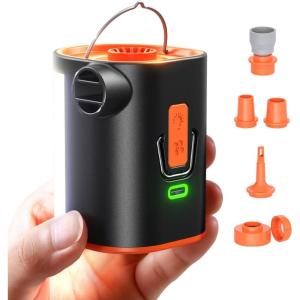 imageJOYROOM Portable Air Pump for Inflatables with 3600 mAh Battery ampamp Camping Light UltraFast and Mini Electric Air Pump Inflate Deflate for Air Mattress Pool Floats Vacuum Storage Bags Camping Bed