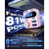 imageJOYROOM 81W Bluetooth 54 Car Adapter FM Transmitter PD ampamp QC 30 USB C Car Charger Cigarette Lighter Adapter HandsFree Calling Radio Support USB Drive Stronger Dual Mics ampamp HiFi Deep Bass SoundPink