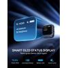imageJOYROOM Bluetooth 54 Transmitter Receiver with OLED Display 2025 Travel Essentials for 2 Airpods or Headphones35MM AUX Jack Adapter on Flight TV Airplane Car Stereo 400mAh 30H Battery Life