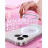 imageJOYROOM Magnetic Phone Grip Silicone Finger Loop Grip Stylish TwinkleGlitter Phone Grip for Magsafe for iPhone 16 Pro Max15 Pro Max141312 Series Pink
