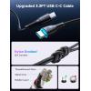 image70W USB C Car Charger for iPhone 16 Super Fast Dual C Car Charger with 33ft Nylon Type C Cable Cigarette Lighter Adapter Fit for iPhone 15 Pro Max Samsung Piexl MacBook ipad Android