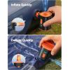 imageJOYROOM Air Pump for Inflatables with 3600 mAh Battery ampamp Camping Light and 7 in 1 Cigarette Lighter Adapter