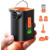 imageJOYROOM Air Pump for Inflatables with 3600 mAh Battery ampamp Camping Light and 7 in 1 Cigarette Lighter Adapter