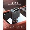 imageJOYROOM Retractable 5 Port 66W USB C Car Charger  Fast Charging for iPhone 161514 Pro Max Samsung S24