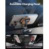 imageJOYROOM for MagSafe Car Mount Charger  Upgrade Rotatable Charging Panel  15W Fast Charging Metal Magnetic Phone Holder AllMetal Dashboard Wireless Charger for iPhoneBlack