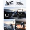 imageJOYROOM for MagSafe Car Mount Charger Upgraded DualClip Grip 15W Fast MagSafe Wireless Car Charger Air Vent Dashboard Set for iPhone 16 Pro Max PlusiPhone 15 14 13 12 Pro Max Plus Black