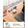 image5in1 Magnetic Cord Organizer JOYROOM Cable ClipsAdjustable Sliding Track Under Desk Adhesive Cord Management Wire Keeper for Computer Phone Office Workspaces Table Organization Home AccessoriesWhite