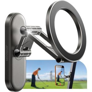 imageUpgraded Magnetic Golf Cart Phone Holder TrifoldAll Alloy Golf Gifts for Men Women Him Golf Cart Accessories 2025 Stocking Stuffers Compatible with MagSafe iPhone 1712 Fits EZGO Club Car YamahaBlack
