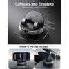 image:imageJOYROOM Car Phone Holder Mount 360 RotationThick Case Friendly Cell Phone Car Mount with Adjustable Spring Clip Universal Dashboard Phone Holder AntiSlip Silicone for iPhone BlackBlack