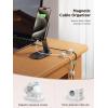 image:image6 Pack Magnetic Cable Clips Cable Smooth Adjustable Cord Holder Under Desk Cable Management JOYROOM Adhesive Wire Holder Keeper Organizer for Home Office Desk Phone Car Wall Desktop NightstandWhite