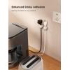 image:image6 Pack Magnetic Cable Clips Cable Smooth Adjustable Cord Holder Under Desk Cable Management JOYROOM Adhesive Wire Holder Keeper Organizer for Home Office Desk Phone Car Wall Desktop NightstandWhite