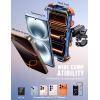 image:imageJOYROOM Motorcycle Phone Mount Holder  Dual Vibration Dampener150mph AntiShock Phone Holder for Motorcycle Metal Extension Handlebar Clamp Bicycle Bike Phone Holder Mount for 477 Cell PhonesOrange