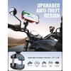 image:imageJOYROOM Motorcycle Phone Mount Holder  Dual Vibration Dampener150mph AntiShock Phone Holder for Motorcycle Metal Extension Handlebar Clamp Bicycle Bike Phone Holder Mount for 477 Cell PhonesRed