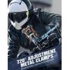 image:imageJOYROOM Motorcycle Phone Mount Holder  Dual Vibration Dampener150mph AntiShock Phone Holder for Motorcycle Metal Extension Handlebar Clamp Bicycle Bike Phone Holder Mount for 477 Cell PhonesBlack