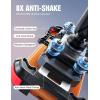 image:imageJOYROOM Motorcycle Phone Mount Holder  Dual Vibration Dampener150mph AntiShock Phone Holder for Motorcycle Metal Extension Handlebar Clamp Bicycle Bike Phone Holder Mount for 477 Cell PhonesRed