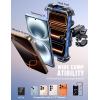 image:imageJOYROOM Motorcycle Phone Mount Holder  Dual Vibration Dampener150mph AntiShock Phone Holder for Motorcycle Metal Extension Handlebar Clamp Bicycle Bike Phone Holder Mount for 477 Cell PhonesBlack