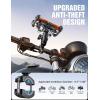 image:imageJOYROOM Motorcycle Phone Mount Holder  Dual Vibration Dampener150mph AntiShock Phone Holder for Motorcycle Metal Extension Handlebar Clamp Bicycle Bike Phone Holder Mount for 477 Cell PhonesBlack