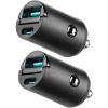 image:imageJOYROOM 2 Pack Fast Car Charger USB C Mini Cigarette Lighter Adapter Type C Car Charger