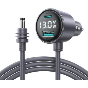 image:imageStarlink Mini Car Adapter RealTime Voltage amp Wattage Display 12V24V DC Cable for Car Cigarette Lighter USBC 45W amp USBA 30W for RV Boat Truck 10FT