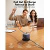 image:imageJOYROOM 5in1 USB C Charging Station 140W UltraFast 5Port Desktop Charger with Dual Retractable 100W USBC Cables 26ft 154 Smart LCD Power Display for MacBook iPhone Home amp Office