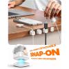 image:imageJOYROOM Detachable Magnetic Cord Organizer wSecure SnapLock 2in1 Adhesiveamp Magnetic Cable Clips AutoFit Spring Management for 158mm Cables Under Desk Nightstand Home Office Car Wire Keeper