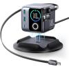 image:imageJOYROOM 5in1 USB C Charging Station 140W UltraFast 5Port Desktop Charger with Dual Retractable 100W USBC Cables 26ft 154 Smart LCD Power Display for MacBook iPhone Home amp Office