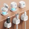 image:imageJOYROOM Detachable Magnetic Cord Organizer wSecure SnapLock 2in1 Adhesiveamp Magnetic Cable Clips AutoFit Spring Management for 158mm Cables Under Desk Nightstand Home Office Car Wire Keeper