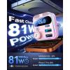 image:imageJOYROOM Bluetooth 60 Car Adapter FM Transmitter 81W Fast Charging Cigarette Lighter HandsFree Calling Support USB Drive PinkPink