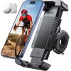 image:imageJOYROOM Bike Phone Holder Hidden Tracker Storage Phone Holder for Bike 1S Auto Lock Motorcycle Phone Mount for Bike Bicycle Ebike Accessories Handlebar Phone Mount for All 5872 Cell PhonesBlack
