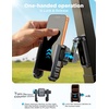 image:imageUpgraded DoubleFold Golf Cart Phone Holder Mount 1s LockRelease Magnetic Golf Phone Caddy Golf Cart Accessories Compatible with iPhone Galaxy Samsung 477 Phones for EZGO Club Car YamahaBlack  Orange