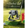 image:imageUpgraded DoubleFold Golf Cart Phone Holder Mount 1s LockRelease Magnetic Golf Phone Caddy Golf Cart Accessories Compatible with iPhone Galaxy Samsung 477 Phones for EZGO Club Car YamahaBlack  Orange