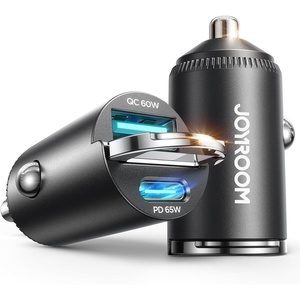 image:imageJOYROOM 2Pack 125W USB C Car Charger Mini Flush Fit amp Pull Ring DualPort Fast Car Charger USB C Car Cigarette Lighter USB Charger for iPhone 171615 Galaxy S2625 MacBook Air iPad and More