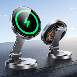 image:imageJOYROOM for MagSafe Car Mount Charger with Rotatable Charging Panel Metal Magnetic Phone Holder Wireless Charger for iPhone 1615141312Silver
