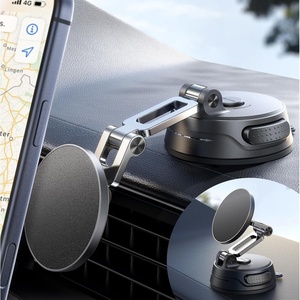 image:imageJOYROOM Car Phone Holder TriFold MagSafe Car Mount for Car Suction ProGel Base 360 Rotation Car Phone Mount for iPhone 17 16 15 14 13 12 and Other Series MSV3