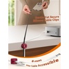 image:image8Pack Cord Organizer JOYROOM Cable Clips 1s SideSnap Lock Silicone Cord Holder Cable Management Adhesive Cord Clips Phone Charger Wire Keeper Office Workspaces Desk Organization Home AccessoriesViva Magenta