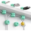 image:image8Pack Cord Organizer JOYROOM Cable Clips 1s SideSnap Lock Silicone Cord Holder Cable Management Adhesive Cord Clips Phone Charger Wire Keeper Office Workspaces Desk Organization Home AccessoriesMint Chocolate
