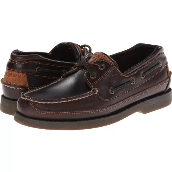 Sperry Mens Mako 2-Eye Boat Shoe, Oak, 10 Wide