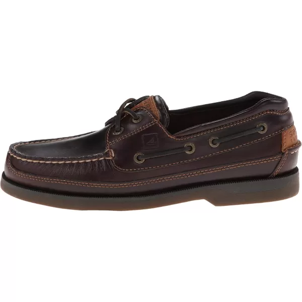 Sperry Mens Mako 2-Eye Boat Shoe, Oak, 10 Wide