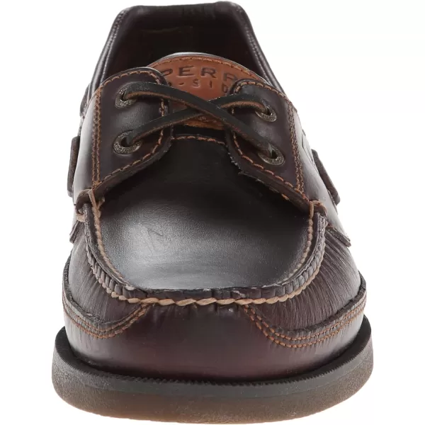 Sperry Mens Mako 2-Eye Boat Shoe, Oak, 10 Wide