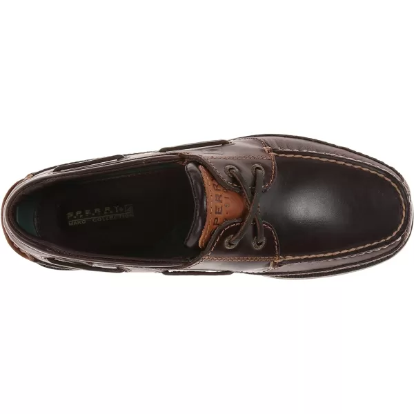 Sperry Mens Mako 2-Eye Boat Shoe, Oak, 10 Wide