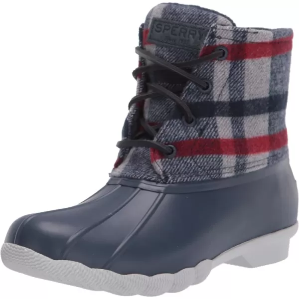 Navy Plaid Wool