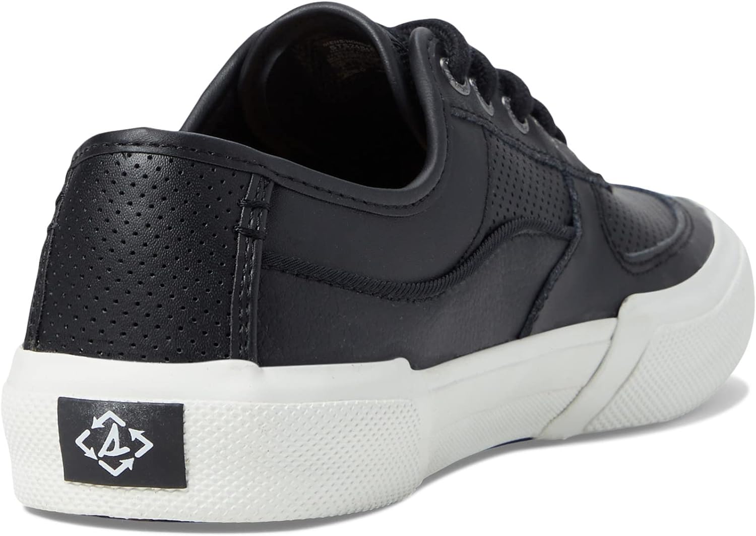 Sperry Soletide Racy SeaCycled™ - Sneaker Donna In Pelle Traforata, Altezza Chukka, Sostenibile, Colore Bianco