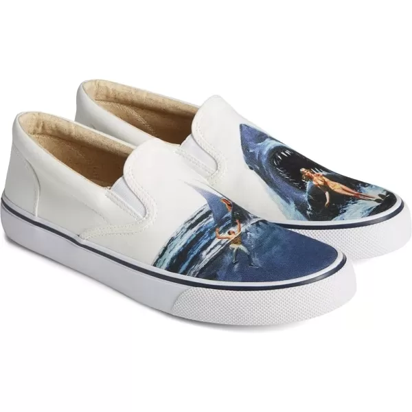 Sperry Womens Striper Ii Slip on Jaws SneakerWhite